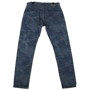 Levis 512 Performance Slim Taper Jeans Mens 34x32 Blue Camo Stretch Casual